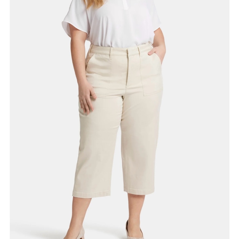 NYDJ Utility Pants size 16W, cropped, off white